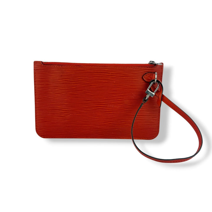 Louis Vuitton Orange Epi Neverfull PM Clutch Pouch - Lux Central