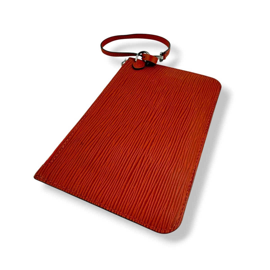 Louis Vuitton Orange Epi Neverfull PM Clutch Pouch - Lux Central