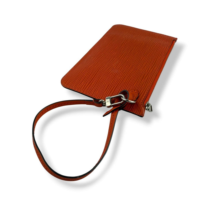 Louis Vuitton Orange Epi Neverfull PM Clutch Pouch - Lux Central