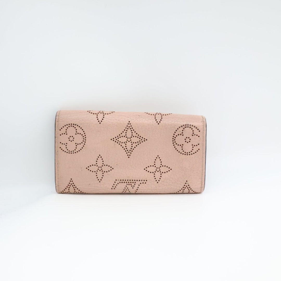 Louis Vuitton Pink Mahina Leather 4 Key Holder Purse - Lux Central