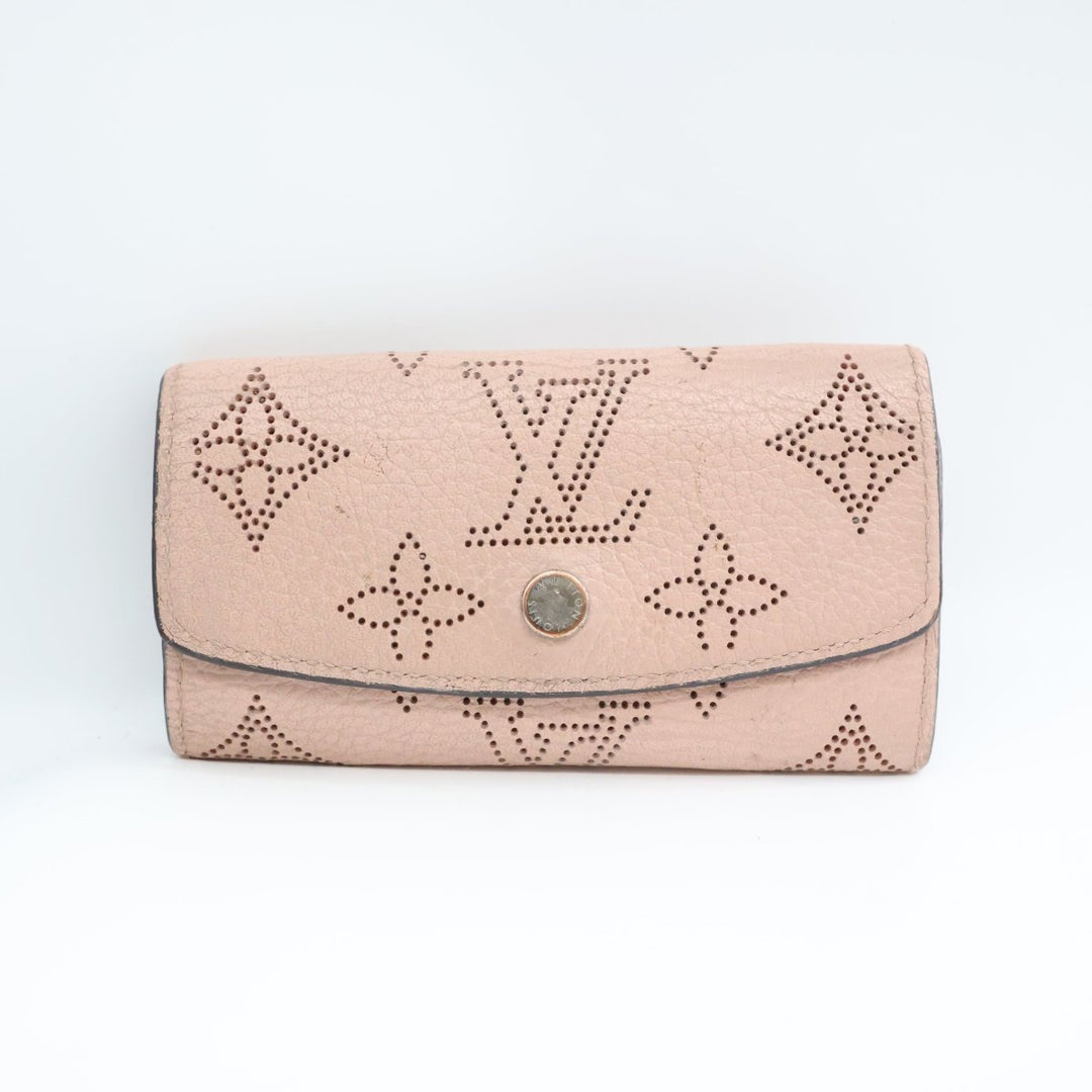 Louis Vuitton Pink Mahina Leather 4 Key Holder Purse - Lux Central