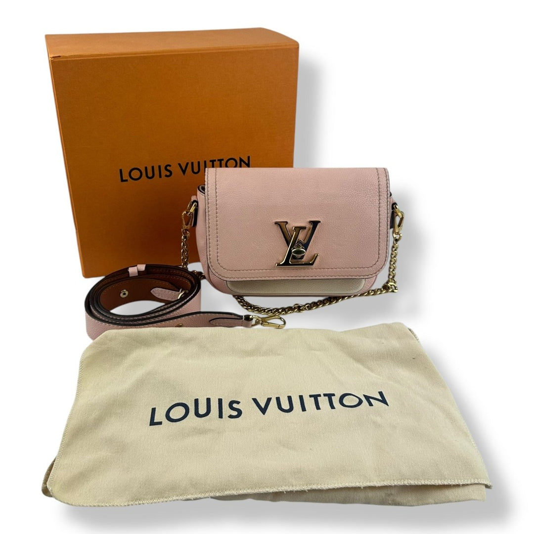 Louis Vuitton Pink Tender LockMe Leather Crossbody Handbag - Lux Central