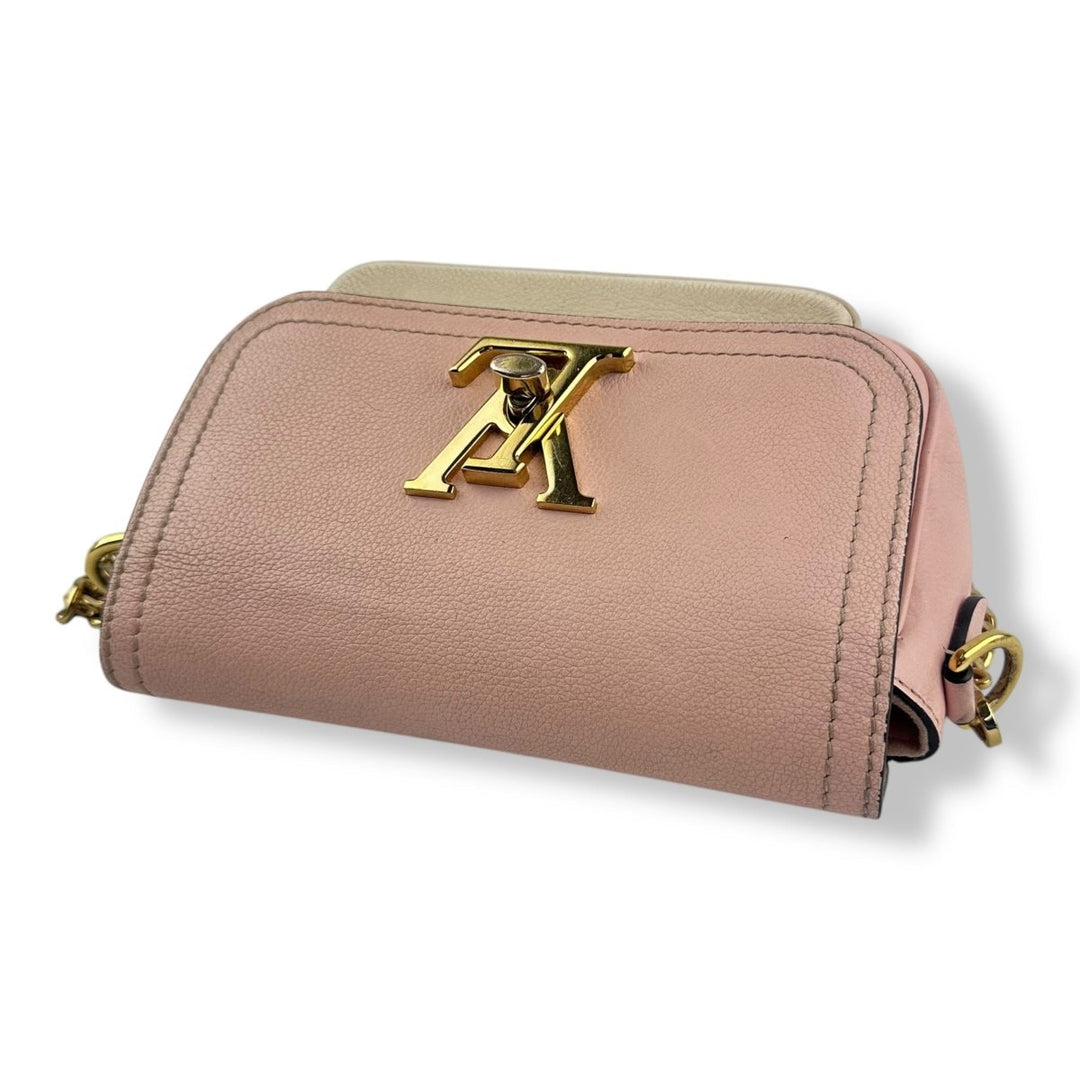 Louis Vuitton Pink Tender LockMe Leather Crossbody Handbag - Lux Central