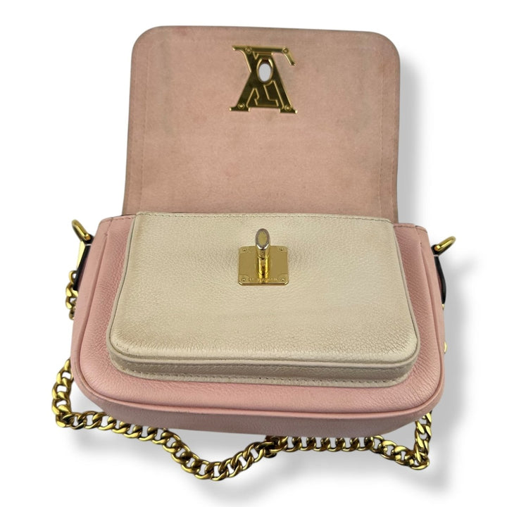 Louis Vuitton Pink Tender LockMe Leather Crossbody Handbag - Lux Central