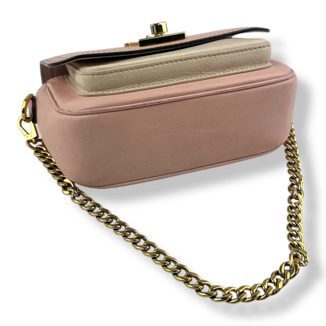 Louis Vuitton Pink Tender LockMe Leather Crossbody Handbag - Lux Central