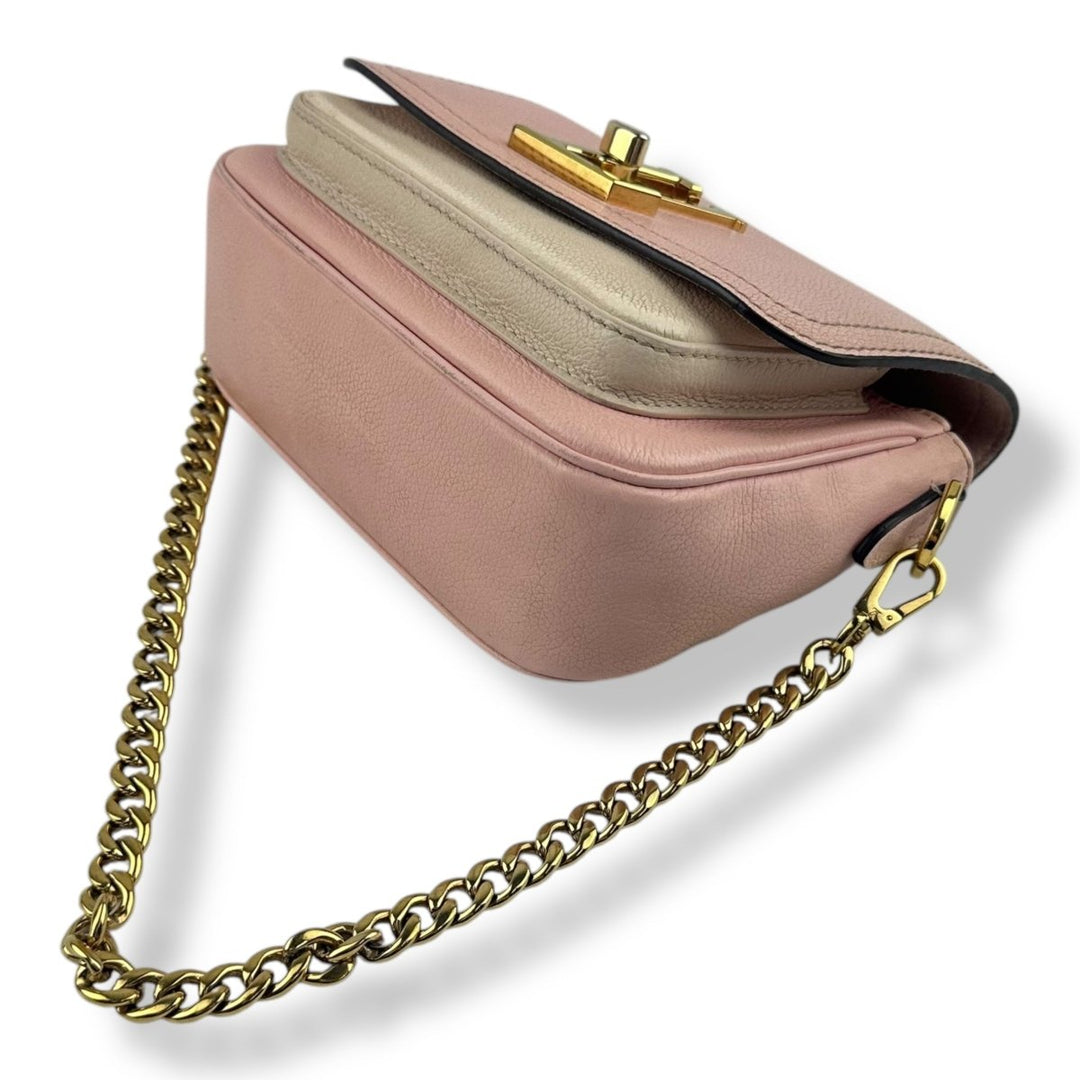 Louis Vuitton Pink Tender LockMe Leather Crossbody Handbag - Lux Central