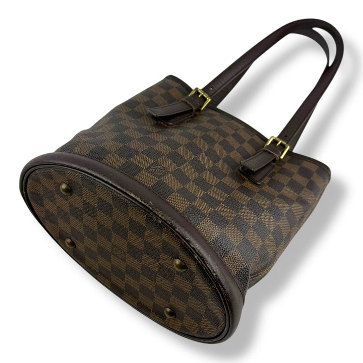 Louis Vuitton PM Bucket Tote Brown Damier Handbag - Lux Central