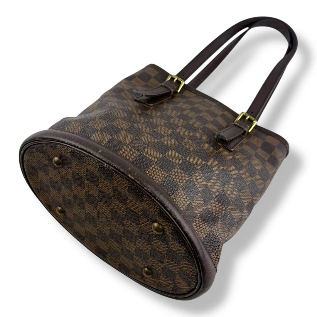 Louis Vuitton PM Bucket Tote Brown Damier Handbag - Lux Central