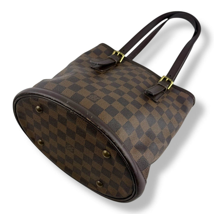 Louis Vuitton PM Bucket Tote Brown Damier Handbag - Lux Central