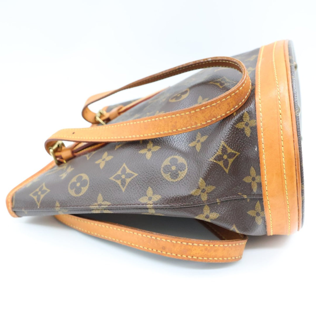 Louis Vuitton PM Bucket Tote Brown Monogram Handbag - Lux Central