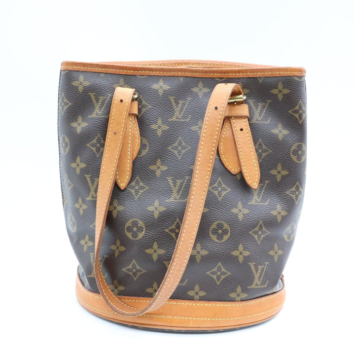 Louis Vuitton PM Bucket Tote Brown Monogram Handbag - Lux Central