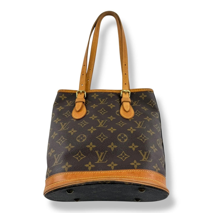 Louis Vuitton PM Bucket Tote Brown Monogram Handbag - Lux Central