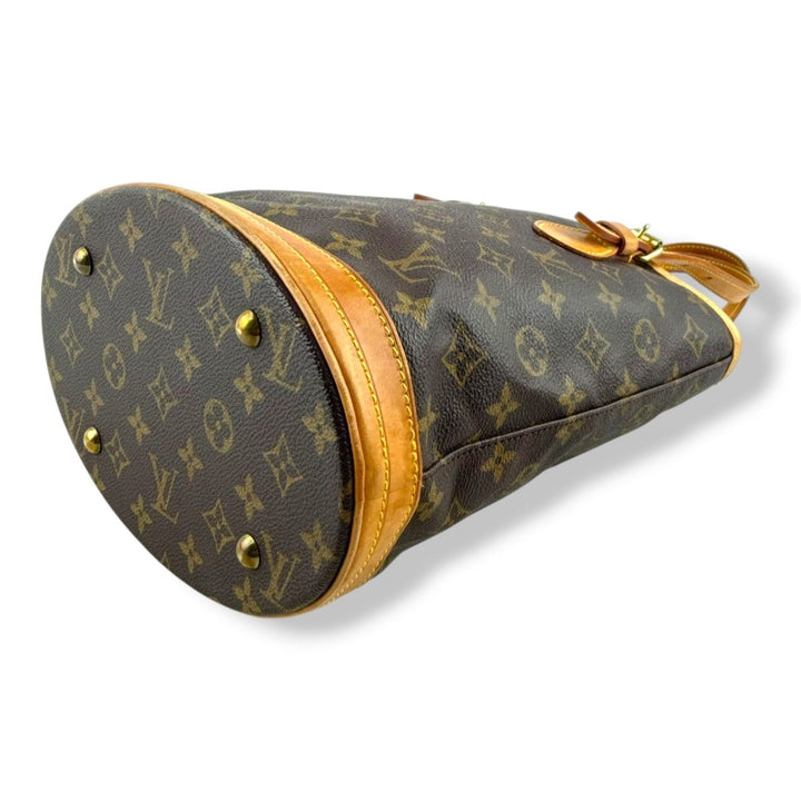 Louis Vuitton PM Bucket Tote Brown Monogram Handbag - Lux Central