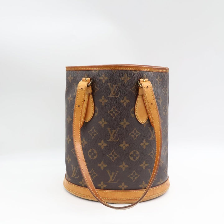 Louis Vuitton PM Bucket Tote Brown Monogram Handbag - Lux Central