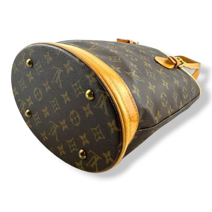 Louis Vuitton PM Bucket Tote Brown Monogram Handbag - Lux Central