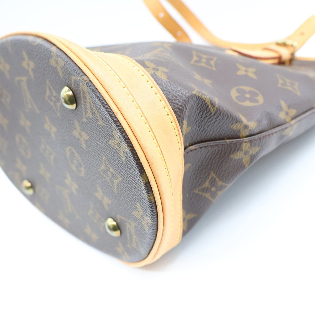 Louis Vuitton PM Bucket Tote Brown Monogram Handbag - Lux Central