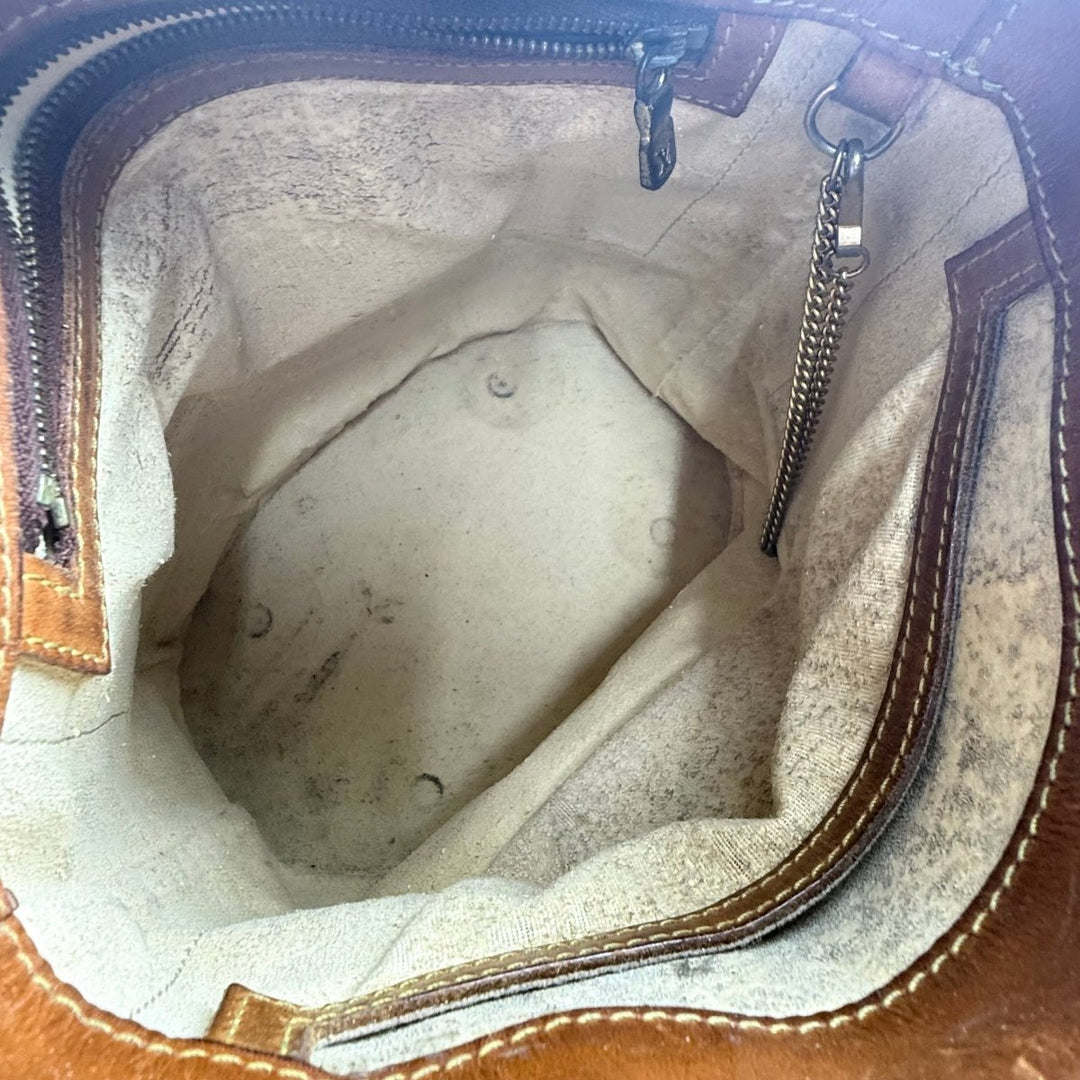 Louis Vuitton PM Bucket Tote Brown Monogram Vintage Handbag - Lux Central