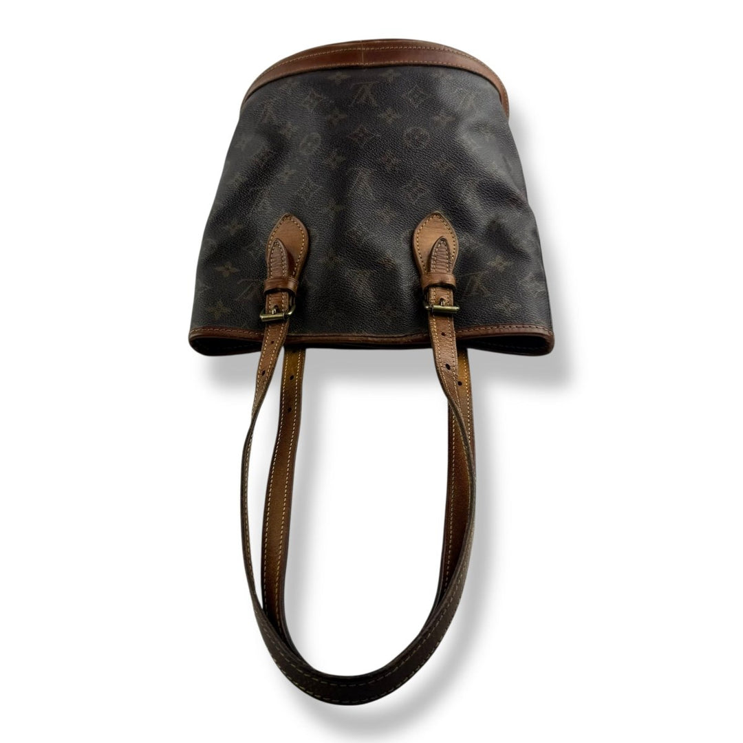Louis Vuitton PM Bucket Tote Brown Monogram Vintage Handbag - Lux Central