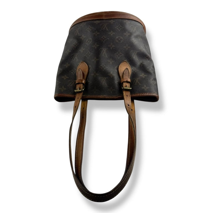 Louis Vuitton PM Bucket Tote Brown Monogram Vintage Handbag - Lux Central