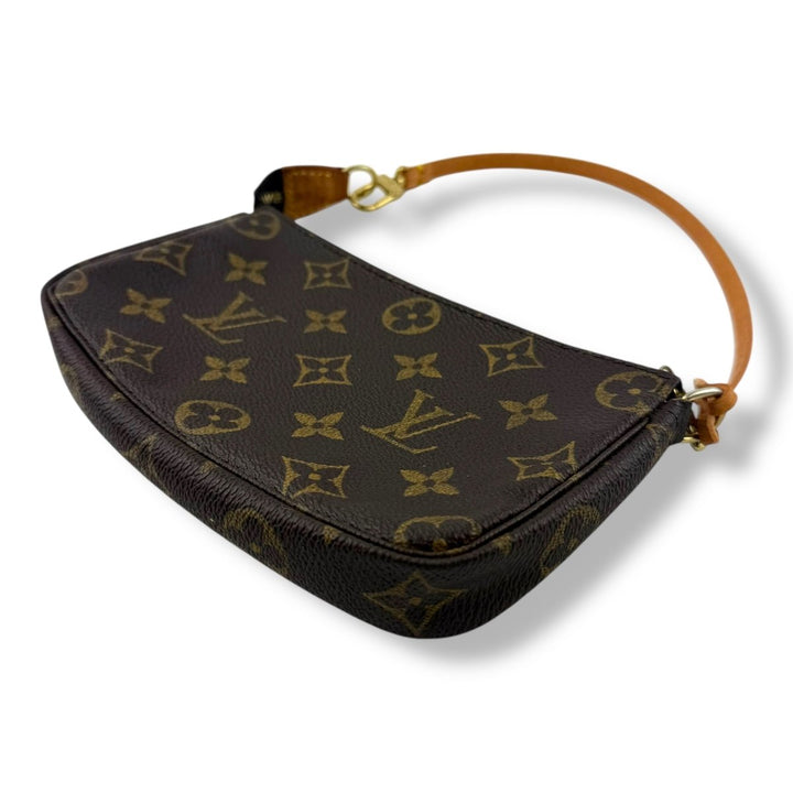 Louis Vuitton Pochette Accessories Brown Monogram Clutch Bag - Lux Central