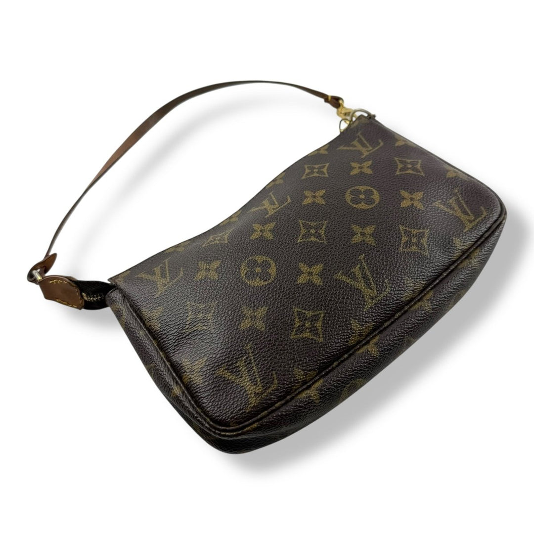 Louis Vuitton Pochette Accessories Brown Monogram Clutch Bag - Lux Central