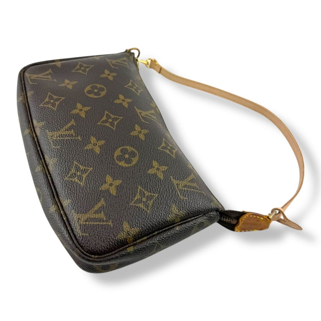 Louis Vuitton Pochette Accessories Brown Monogram Clutch Bag - Lux Central