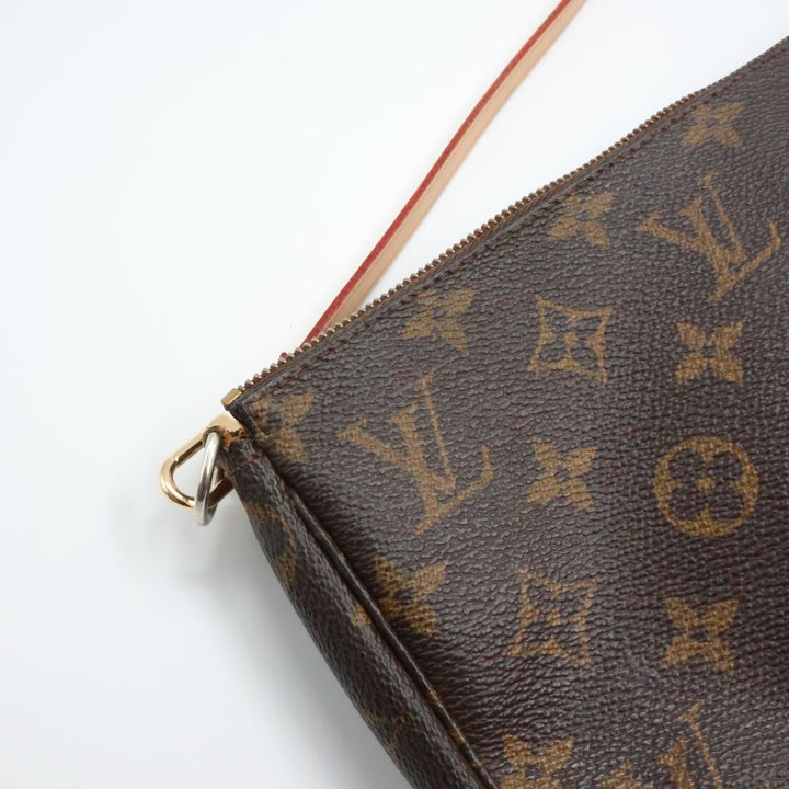 Louis Vuitton Pochette Accessories Brown Monogram Clutch Bag - Lux Central