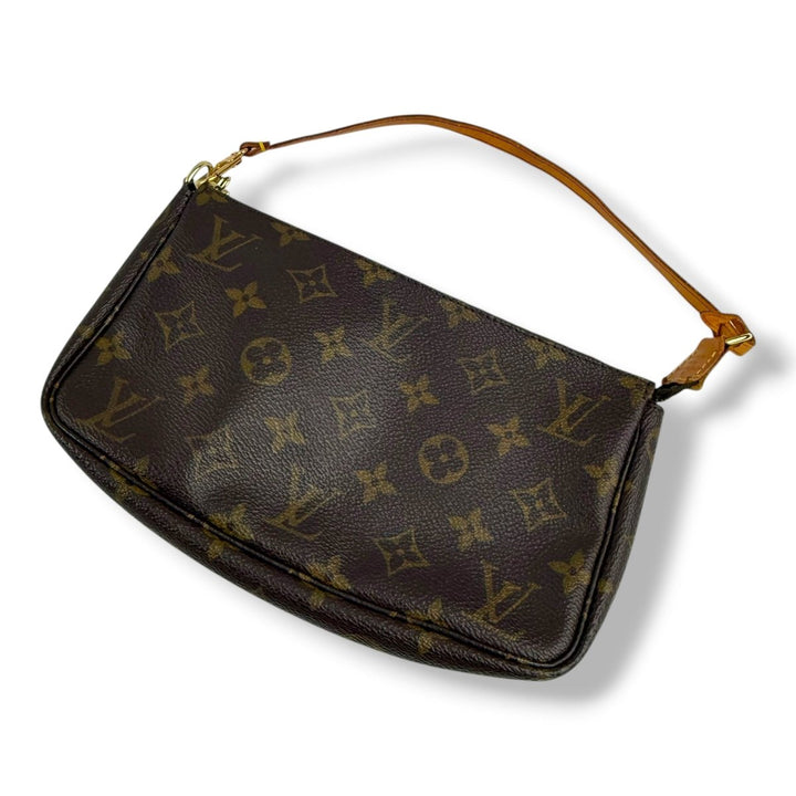 Louis Vuitton Pochette Accessories Brown Monogram Clutch Bag - Lux Central