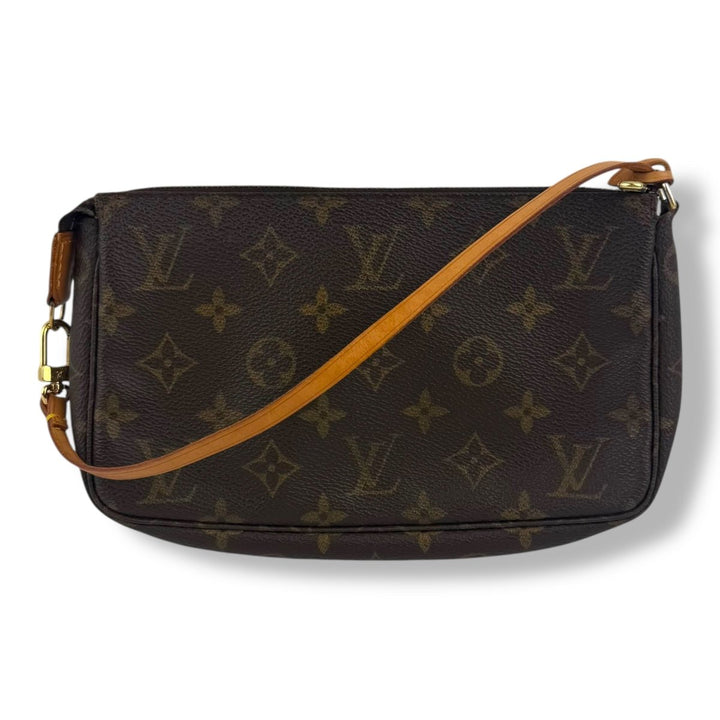 Louis Vuitton Pochette Accessories Brown Monogram Clutch Bag - Lux Central