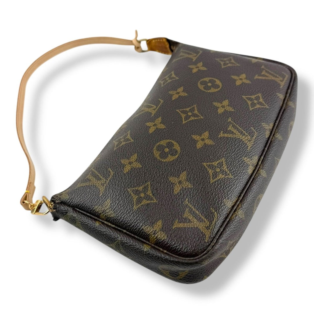 Louis Vuitton Pochette Accessories Brown Monogram Clutch Bag - Lux Central