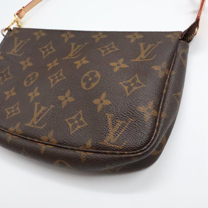 Louis Vuitton Pochette Accessories Brown Monogram Clutch Bag - Lux Central
