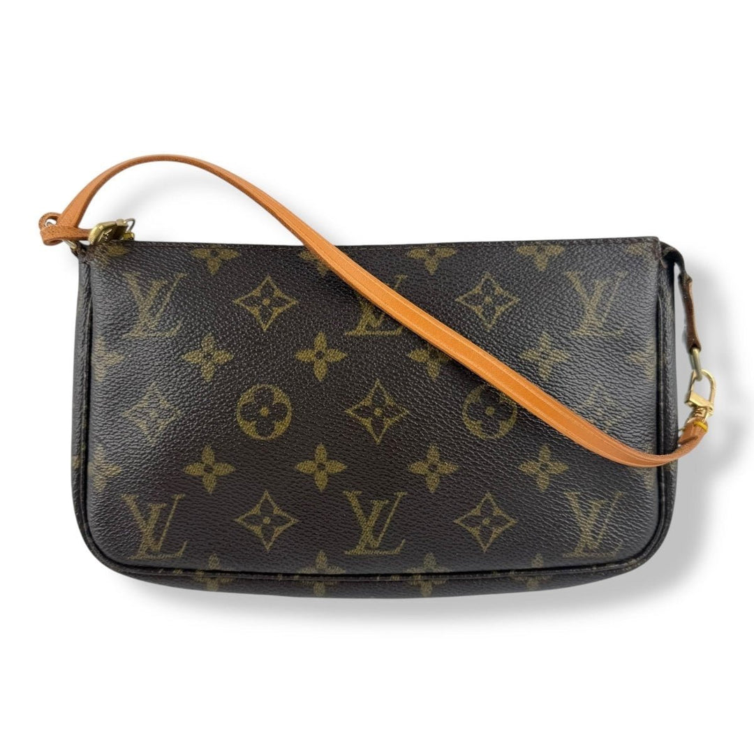 Louis Vuitton Pochette Accessories Brown Monogram Clutch Bag - Lux Central