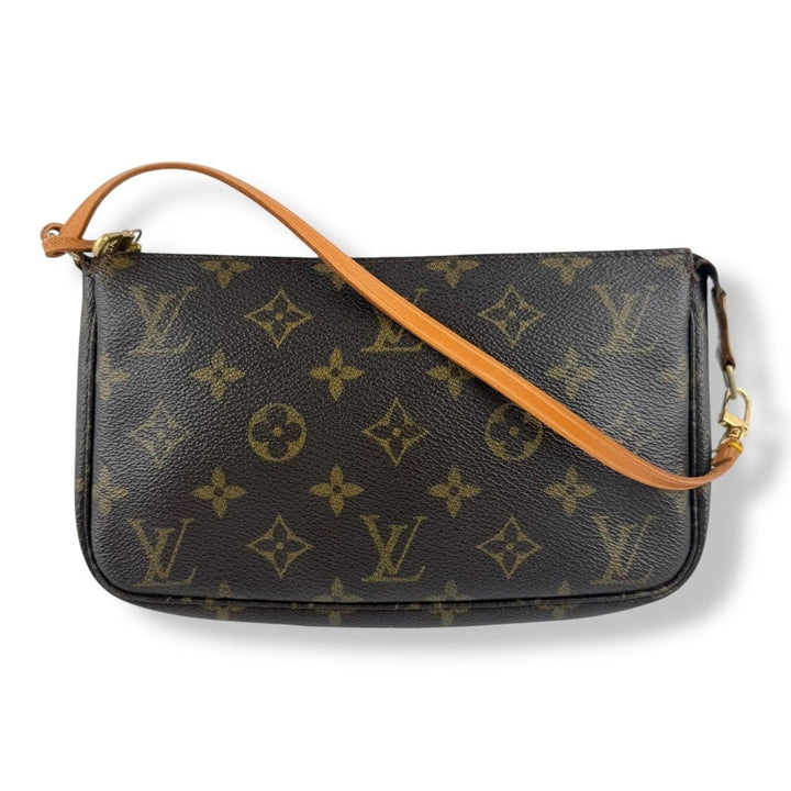 Louis Vuitton Pochette Accessories Brown Monogram Clutch Bag - Lux Central