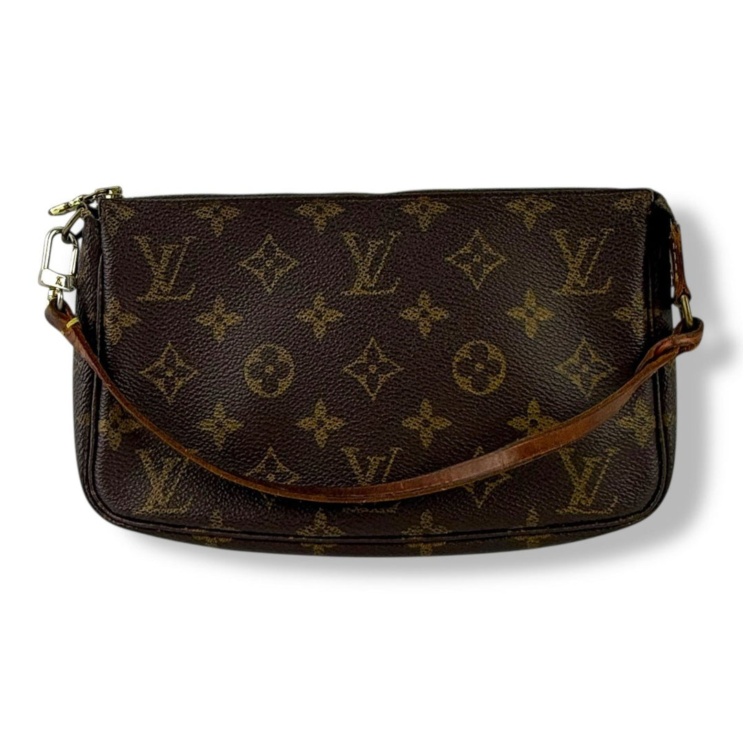 Louis Vuitton Pochette Accessories Brown Monogram Clutch Bag - Lux Central