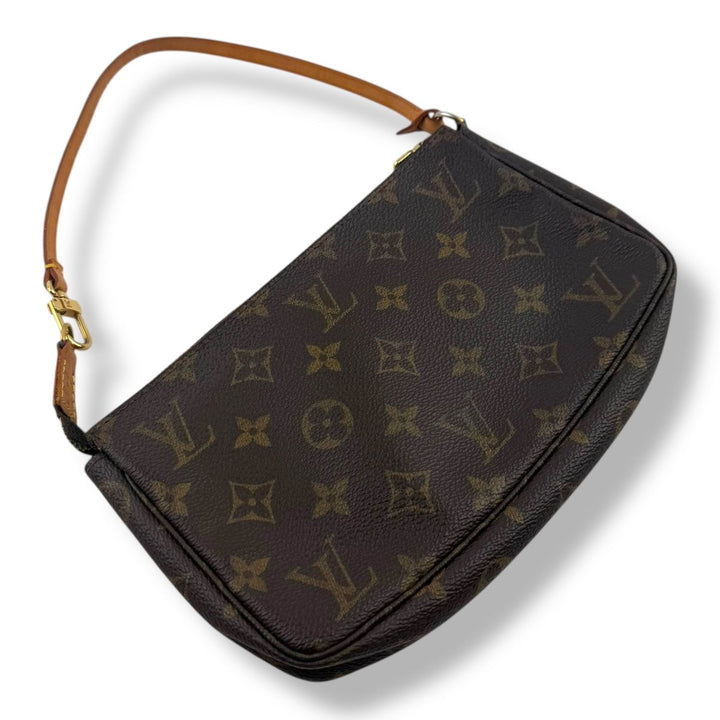 Louis Vuitton Pochette Accessories Brown Monogram Clutch Bag - Lux Central