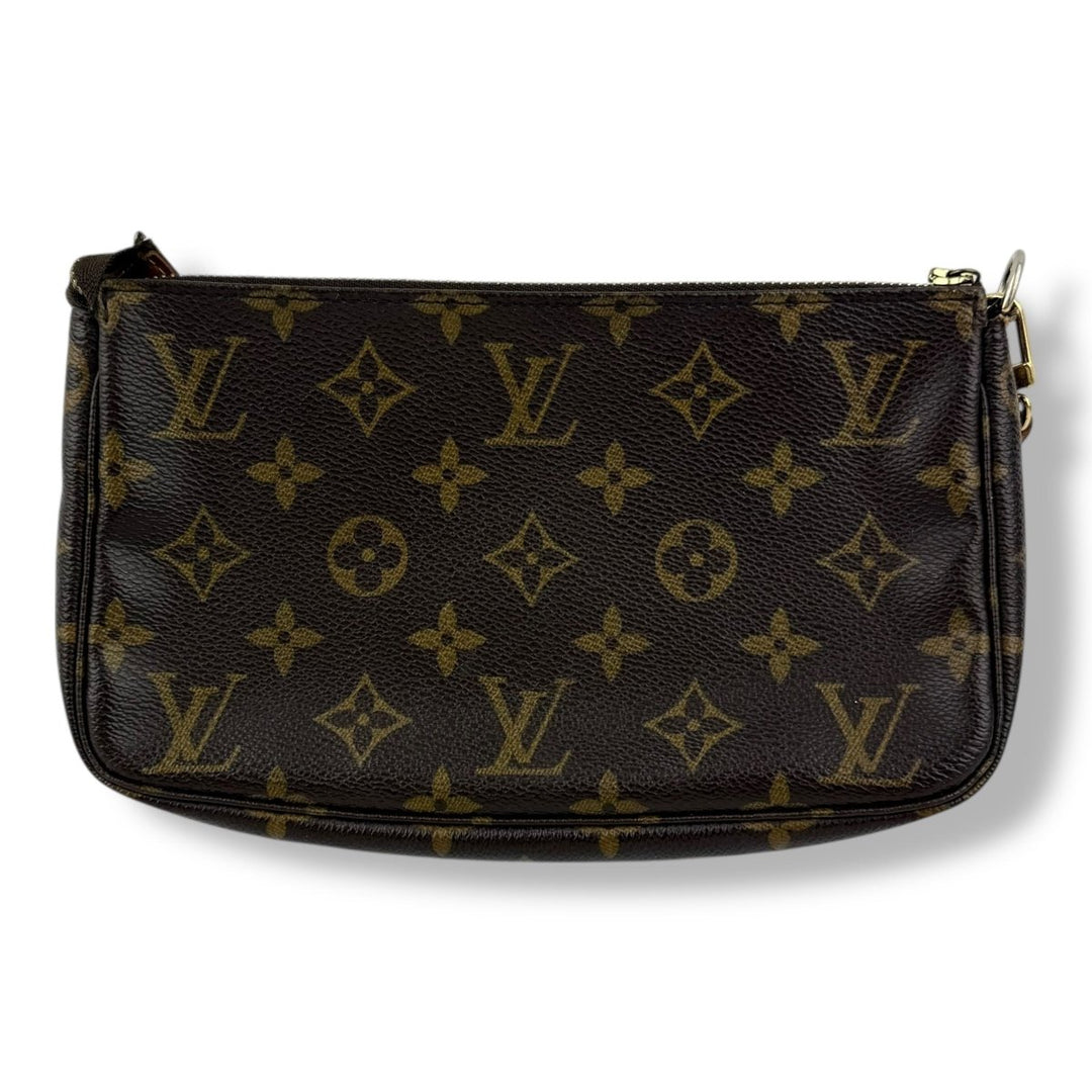 Louis Vuitton Pochette Accessories Brown Monogram Clutch Bag - Lux Central