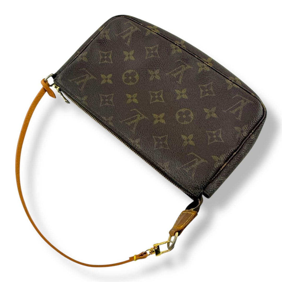 Louis Vuitton Pochette Accessories Brown Monogram Clutch Bag - Lux Central
