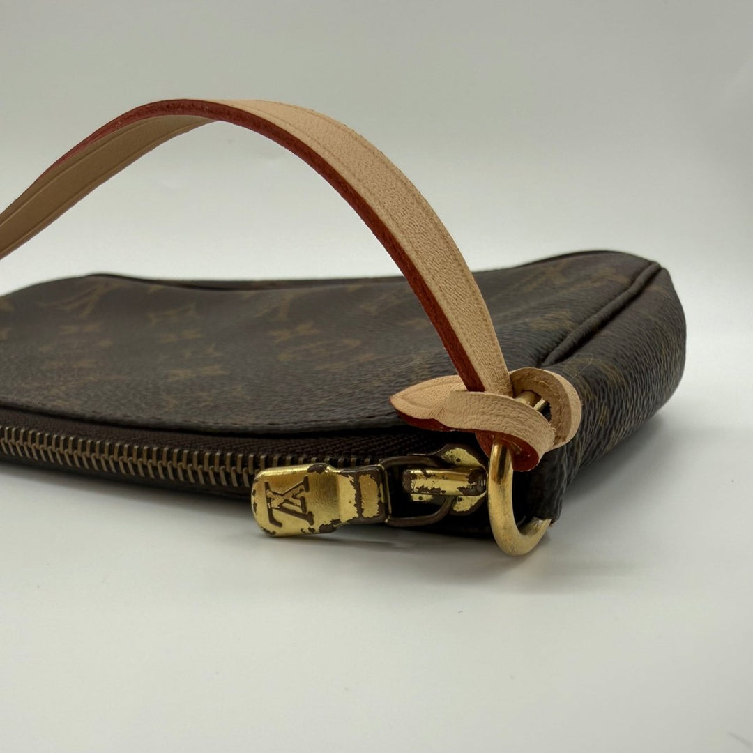 Louis Vuitton Pochette Accessories Brown Monogram Clutch Bag - Lux Central