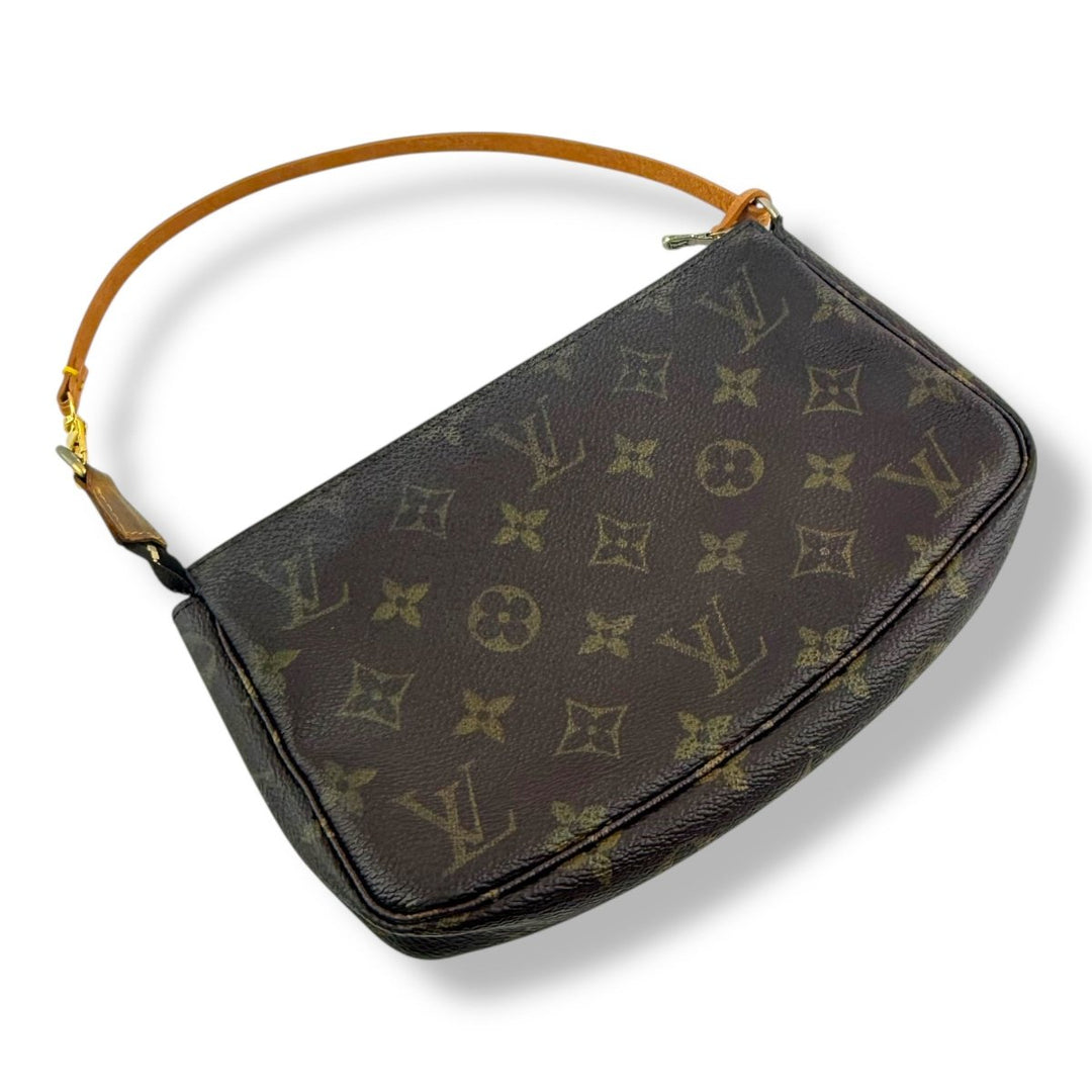 Louis Vuitton Pochette Accessories Brown Monogram Clutch Bag - Lux Central