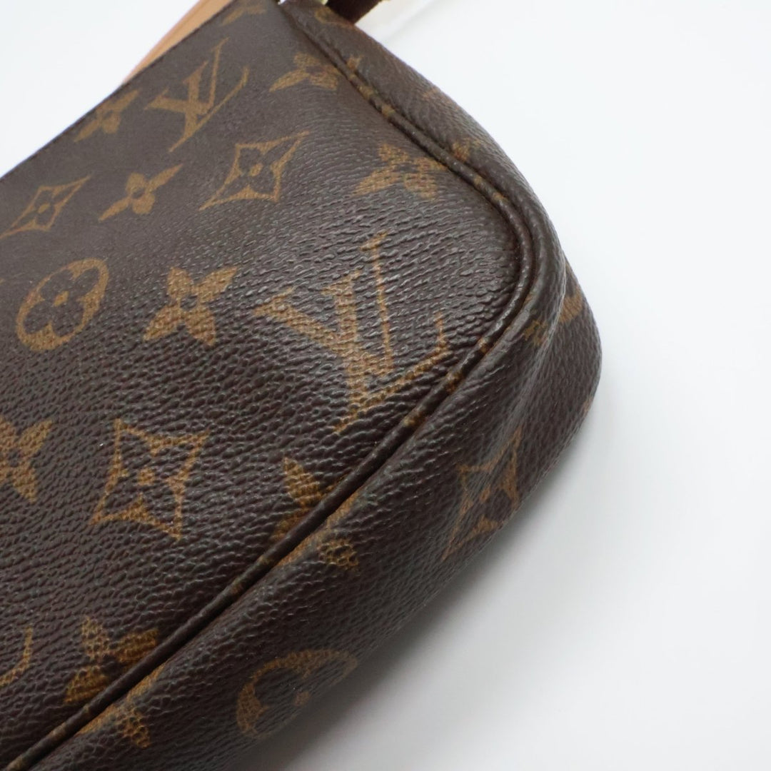 Louis Vuitton Pochette Accessories Brown Monogram Clutch Bag - Lux Central