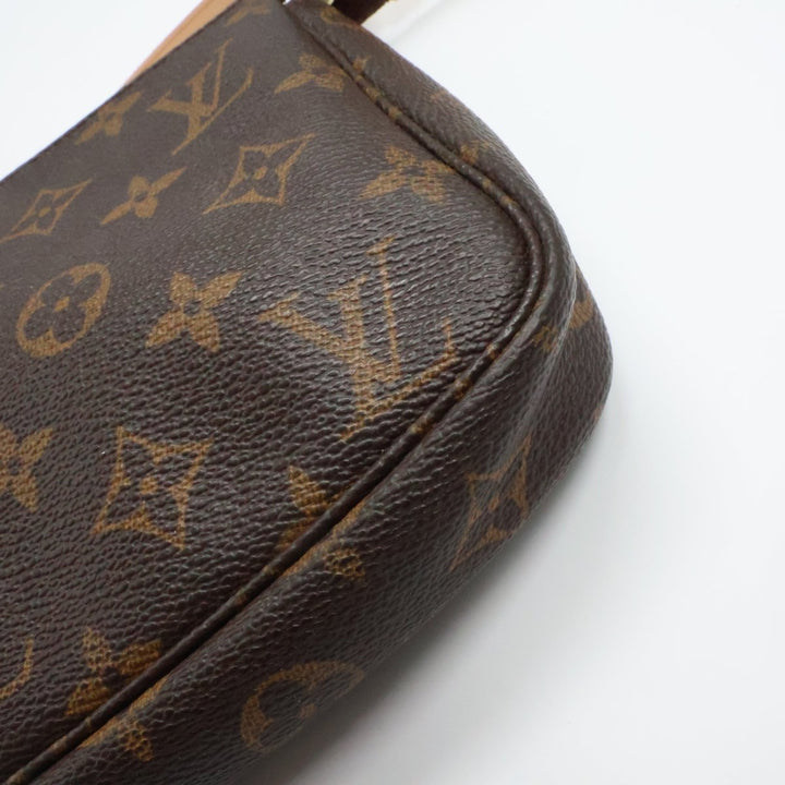 Louis Vuitton Pochette Accessories Brown Monogram Clutch Bag - Lux Central