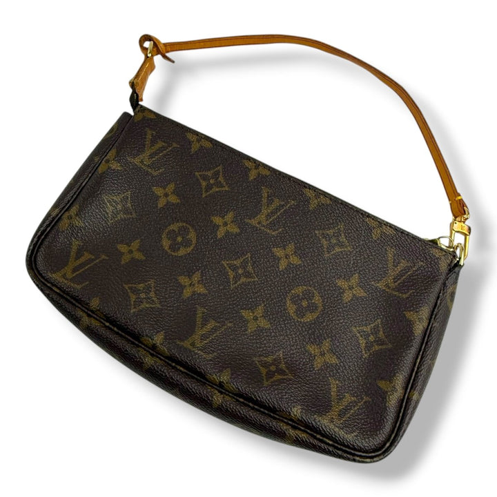 Louis Vuitton Pochette Accessories Brown Monogram Clutch Bag - Lux Central