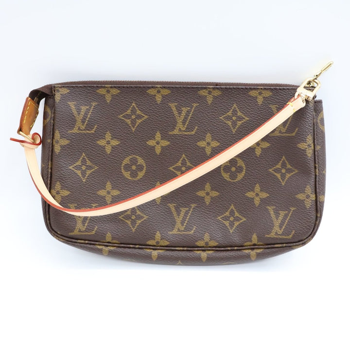 Louis Vuitton Pochette Accessories Brown Monogram Clutch Bag - Lux Central