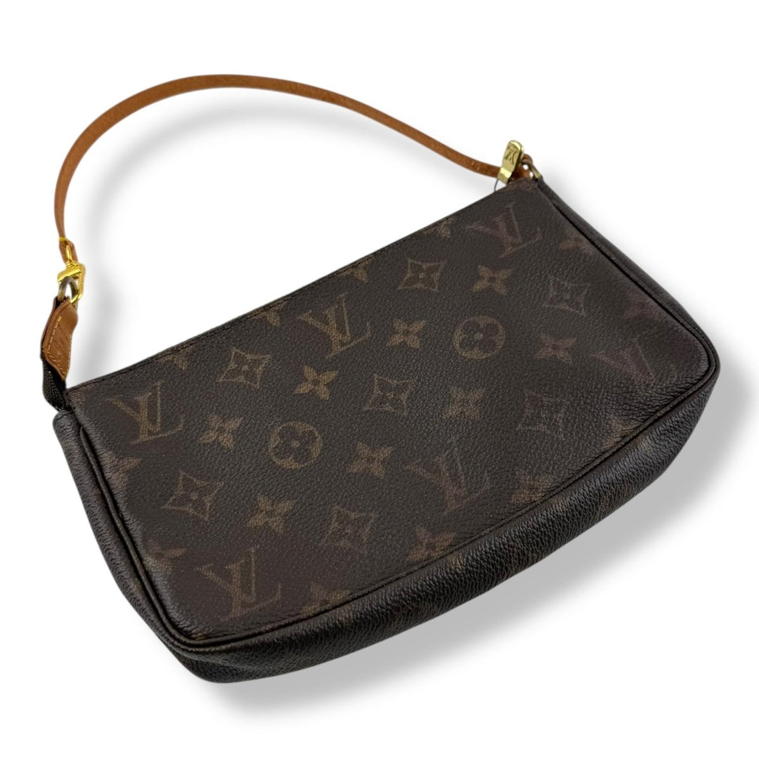 Louis Vuitton Pochette Accessories Brown Monogram Clutch Bag - Lux Central