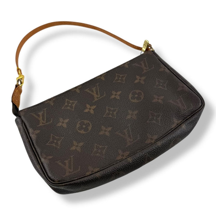 Louis Vuitton Pochette Accessories Brown Monogram Clutch Bag - Lux Central