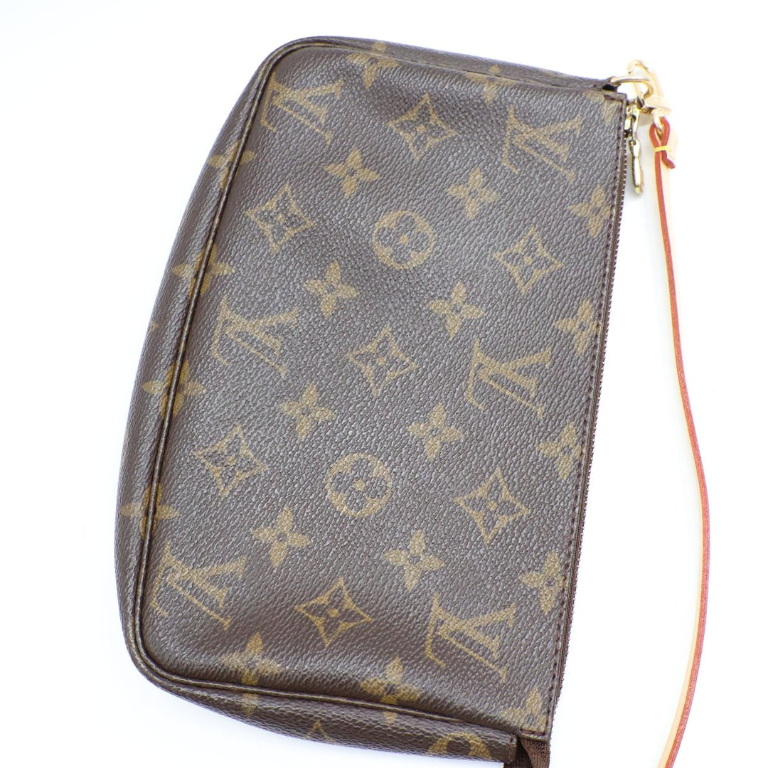 Louis Vuitton Pochette Accessories Brown Monogram Clutch Bag - Lux Central
