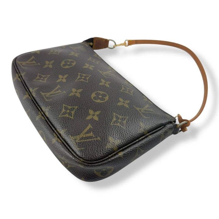 Louis Vuitton Pochette Accessories Brown Monogram Clutch Bag - Lux Central