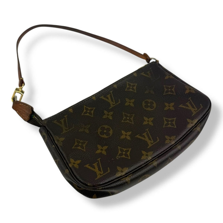 Louis Vuitton Pochette Accessories Brown Monogram Clutch Bag - Lux Central