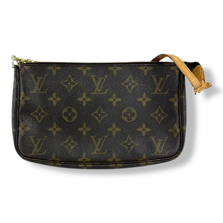 Louis Vuitton Pochette Accessories Brown Monogram Clutch Bag - Lux Central