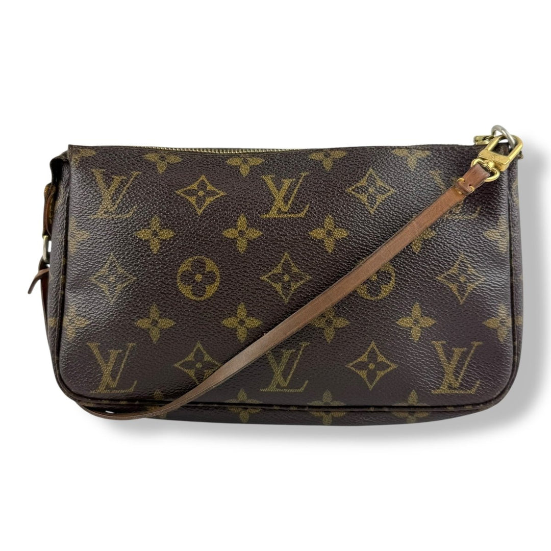 Louis Vuitton Pochette Accessories Brown Monogram Clutch Bag - Lux Central